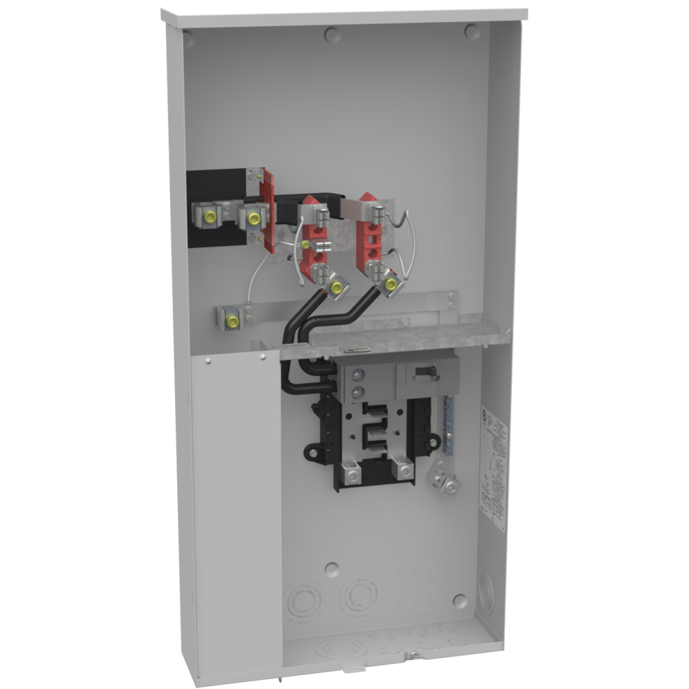 Product image for Milbank U5898-O-200 4 Terminal Ringless Plain Top 1-200 Ampere Main Breaker 8 Circuit Side Wireway