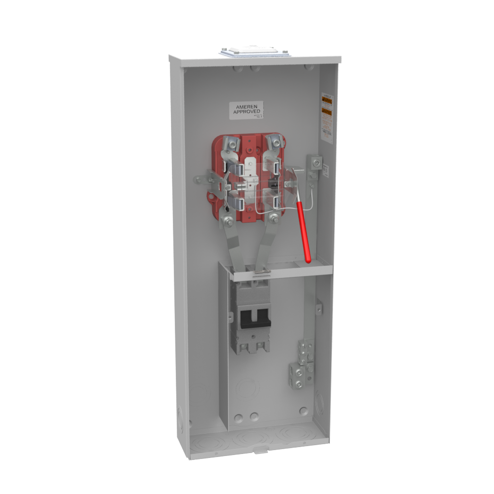 Product image for Milbank U3791N-RXL-200-5T9-AMS 5 Terminal Ringless Large Hub Open Adapt To Small Closing Plate Lever Bypass 1-200 Ampere Main Breaker 5th Terminal 9 Oclock Position Ameren