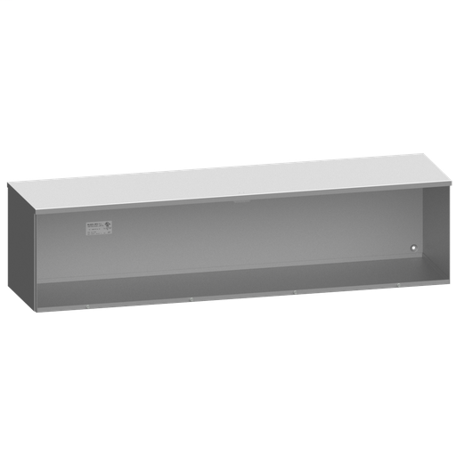 Product image for Milbank 121248-GSC3R-NK-NP 12x48x12 Screw Cover Wireway Type 3R UL Listed Steel No Knockouts No Paint Quad D Knockout For Lock Emboss Mounting Holes In Back