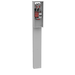 Milbank U5136-O-100S 4 Terminal Ringless Plain Top Horn Bypass 1-100 Ampere Main Breaker Single Pedestal Direct Bury