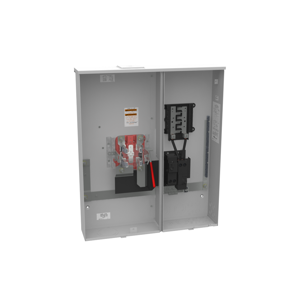 Product image for Milbank U5891-X-2/200-BL 4 Terminal Ringless Large Closing Plate 2-200 Ampere Main Breaker 9-16 In Barrel Lock With Bracket Provision