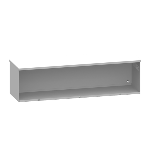 10x36x10 Screw Cover Wireway Type 3R UL Listed Steel No Knockouts ANSI 61 Gray Quad D Knockout For Lock