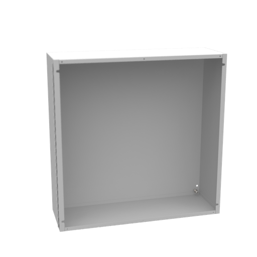 24X8x24 Hinge Cover Type 1 UL Listed Steel No Knockouts ANSI 61 Gray Continuous Hinge Slotted Quarter Turn Latch