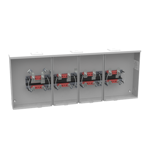 Product image for Milbank U8214-XL 4 Terminal Ringless Small Closing Plate 4 Position 100 Ampere Side Wireway