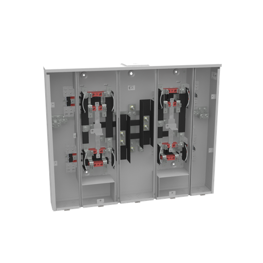 Milbank U2864-X-HSP 4 Terminal Ringless Large Closing Plate 4 Position 4-200 Ampere Main Breaker Provision Stainless Steel Hasp Product image for Milbank U2864-X-HSP 4 Terminal Ringless Large Closing Plate 4 Position 4-200 Ampere Main Breaker Provision Stainless Steel Hasp
