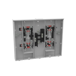 Milbank U2864-X-HSP 4 Terminal Ringless Large Closing Plate 4 Position 4-200 Ampere Main Breaker Provision Stainless Steel Hasp