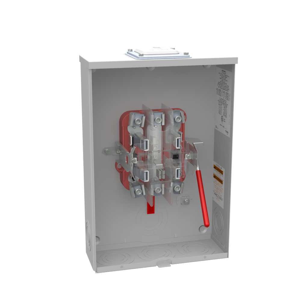 Product image for Milbank U9551-RXL 5 Terminal Ringless Large Hub Open Adapt To Small Closing Plate Lever Bypass