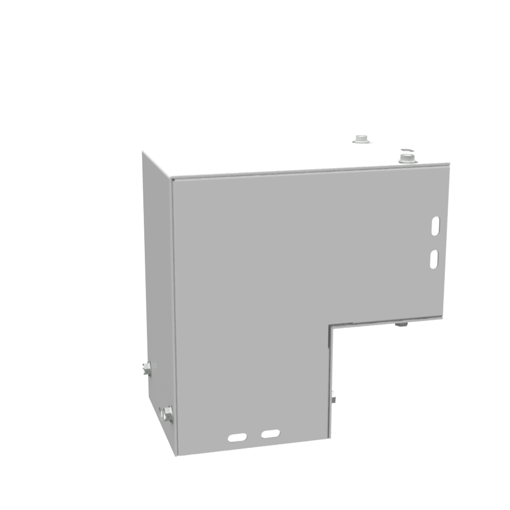 Product image for Milbank 44L90C 7.063x4X7.063 Wireway Elbow 90 Corner ANSI 61 Gray Steel