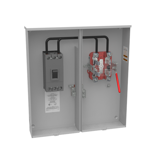 Product image for Milbank U5787-O-200-CB 7 Terminal Ringless Plain Top Lever Bypass 1-200 Ampere Main Breaker Cold Sequence