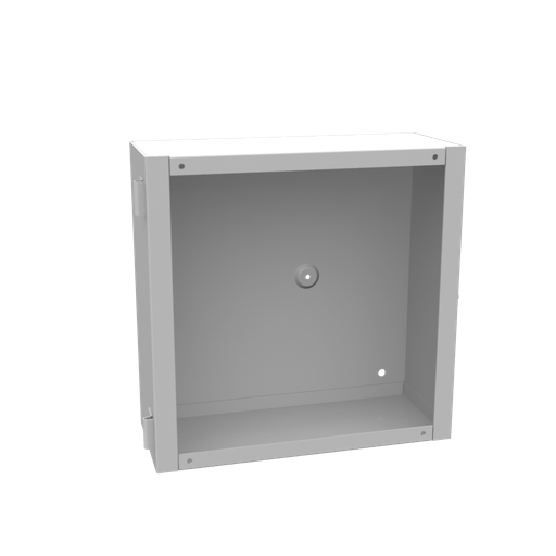 Product image for Milbank 10104-HC1-NK 10x4X10 Hinge Cover Type 1 UL Listed Steel No Knockouts ANSI 61 Gray Flush Pull Ring Formed Hinges Mounting Holes In Back