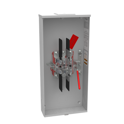 Product image for Milbank U3306-X-HSP 7 Terminal Ringless 28.25x4.844x13 Large Closing Plate Lever Bypass Stainless Steel Hasp