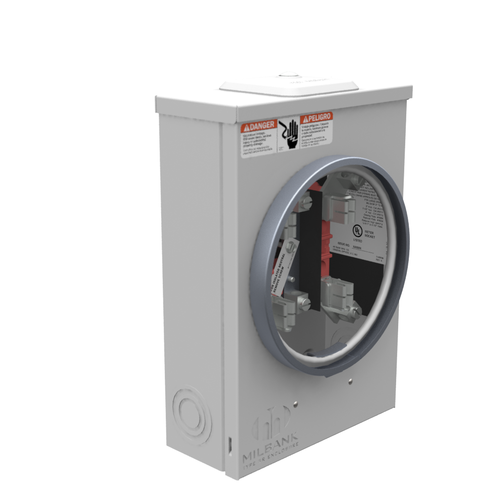 Milbank U5929XLINS 4 Terminal Ring Type Small Closing Plate Insulated