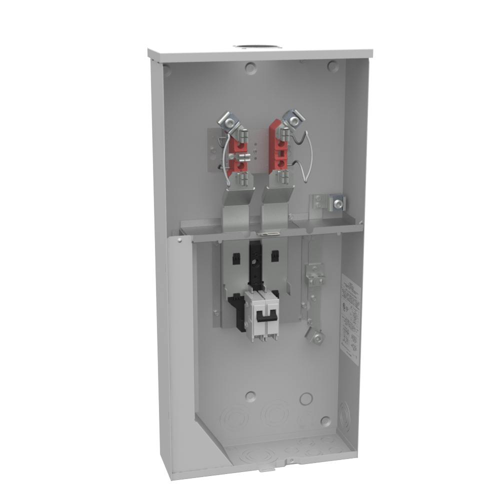 Product image for Milbank U5844-PXL-100 4 Terminal Ringless Small Closing Plate Pack Inside Meter Socket 1-100 Ampere Main Breaker