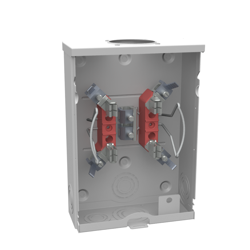 Product image for Milbank U7487-RL-KK-BL 4 Terminal Ringless Small Hub Open Horn Bypass 9-16 In Barrel Lock With Bracket Provision 125 Ampere