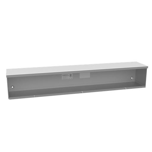 Product image for Milbank 6636-GSC3R-NK-NP 6x36x6 Screw Cover Wireway Type 3R UL Listed Steel No Knockouts No Paint Quad D Knockout For Lock Emboss Mounting Holes In Back