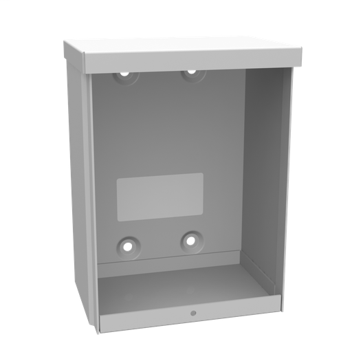 Product image for Milbank 684-SC3R-NK 8x4X6 Screw Cover Type 3R UL Listed Steel No Knockouts ANSI 61 Gray Quad D Knockout For Lock Emboss Mounting Holes In Back