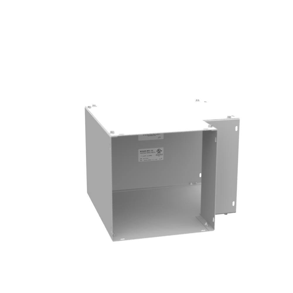 Product image for Milbank 1010L90S 14X9.875x14 Wireway Elbow 90 Side Wall Access ANSI 61 Gray Steel