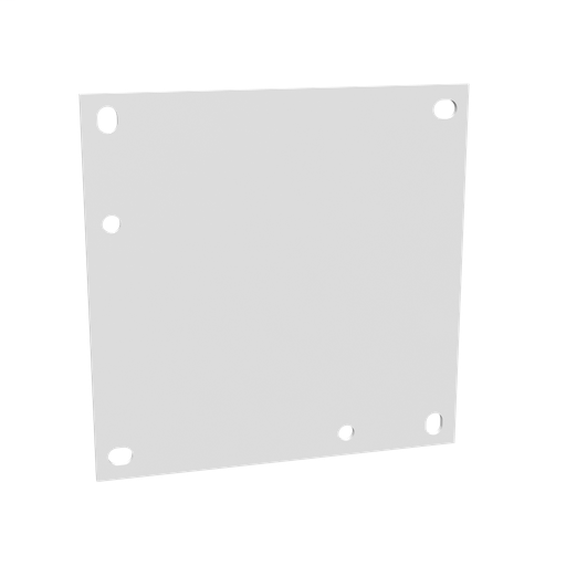 Product image for Milbank A-66SBP Back Panel Non UL Listed 6x6 Small Hinge Cover White Steel