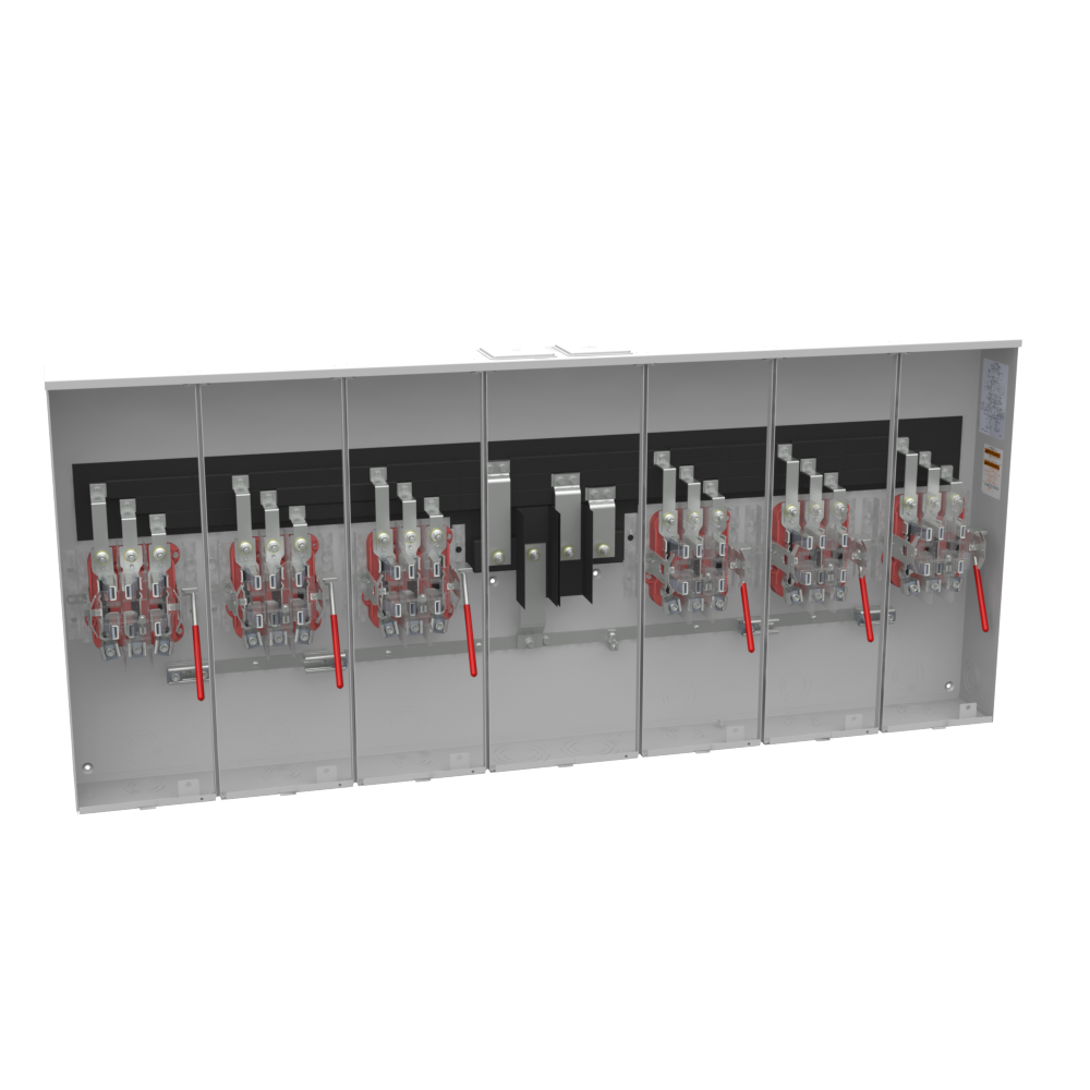 Product image for Milbank U2736-XT 7 Terminal Ringless 2 Large Closing Plates Lever Bypass 6 Position
