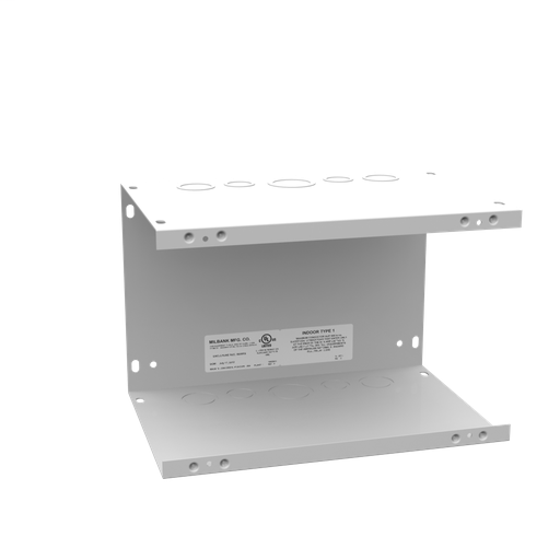 Product image for Milbank 8812-GSC1 8x12x8 Screw Cover Wireway Type 1 UL Listed Steel Knockouts ANSI 61 Gray