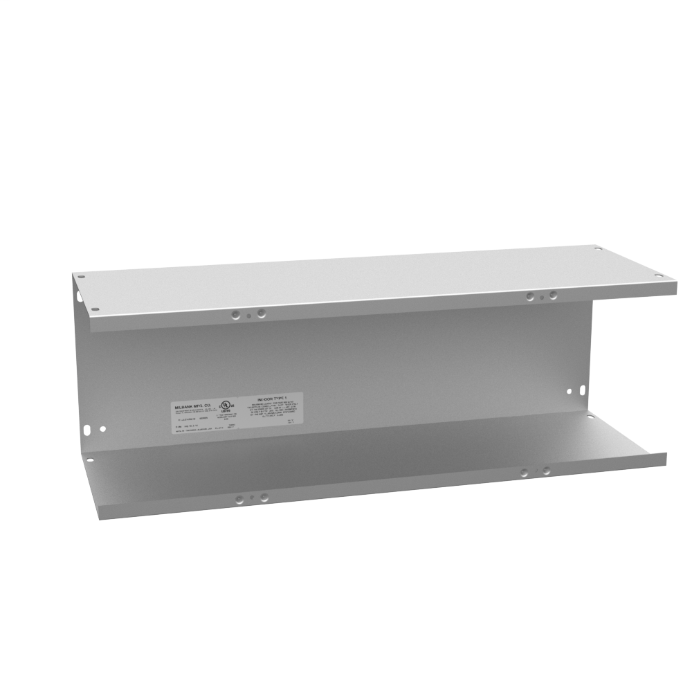 Product image for Milbank 8824-GSC1-NK-NP 8x24X8 Screw Cover Wireway Type 1 UL Listed Steel No Knockouts No Paint