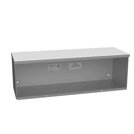 Product image for Milbank 8824-GSC3R-NK-NP 8x24X8 Screw Cover Wireway Type 3R UL Listed Steel No Knockouts No Paint Quad D Knockout For Lock Emboss Mounting Holes In Back
