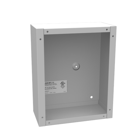 Product image for Milbank 8104-SC1-NK 10x4X8 Screw Cover Type 1 UL Listed Steel No Knockouts ANSI 61 Gray Cover With Teardrop Slots Mounting Holes In Back