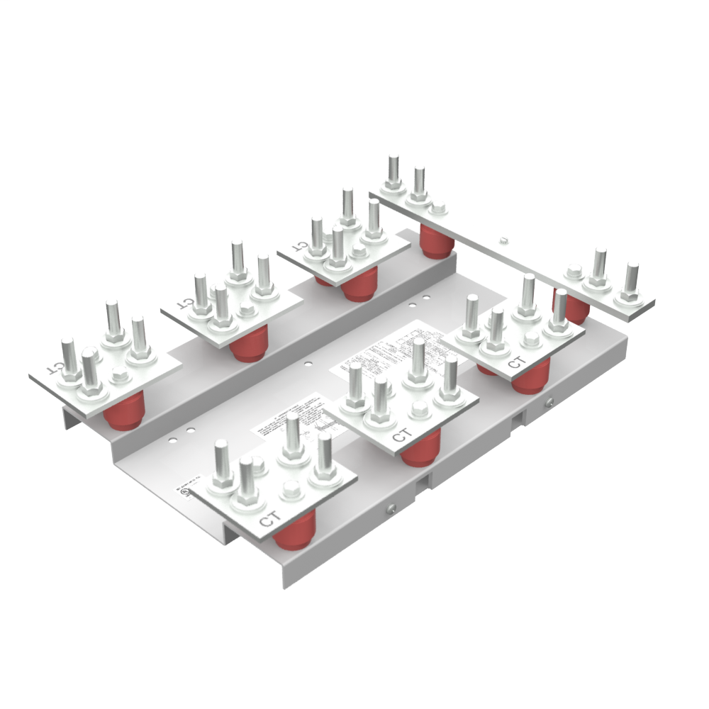 Product image for Milbank K4798 Ct Mounting Rack 800 Ampere 3 Phase 50k Ampere Interrupting Capacity .5-13 Studs On 1.75 Centers EUSERC