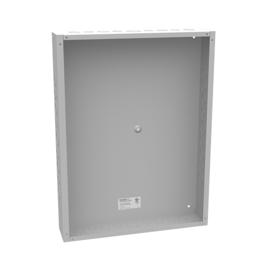 Product image for Milbank 18244-SC1 24X4X18 Screw Cover Type 1 UL Listed Steel Knockouts ANSI 61 Gray Cover With Teardrop Slots Mounting Holes In Back