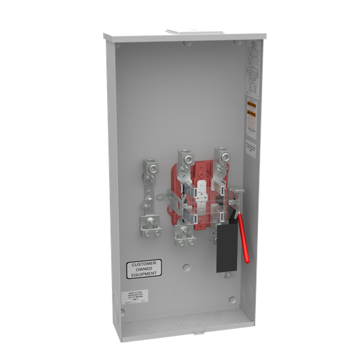 Product image for Milbank U5740-X-K3L-K2L 4 Terminal Ringless Large Closing Plate Lever Bypass Single Connector Locking 4-600kcmil Double Connector Locking 6-350kcmil