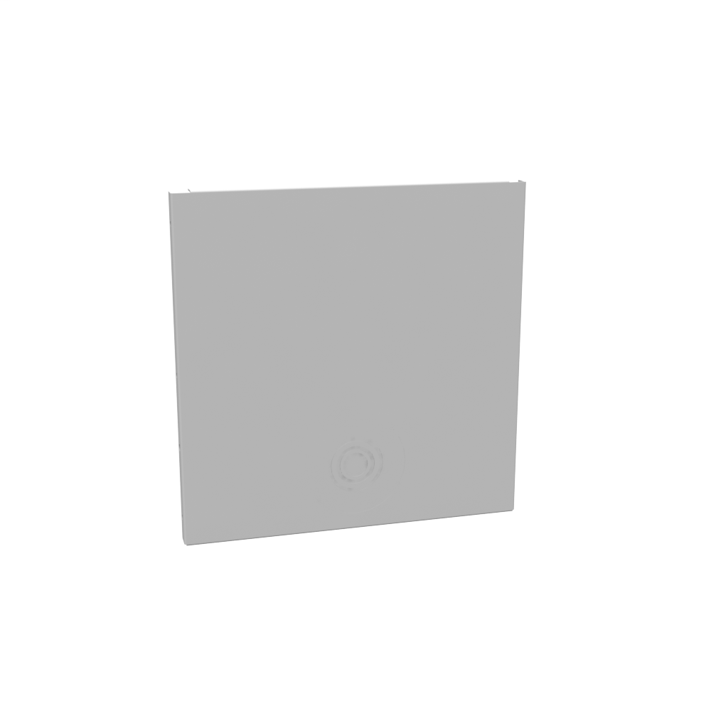 Product image for Milbank 1212GE Wireway End Type 1 12x12 Screw Cover ANSI 61 Gray Steel Knockouts