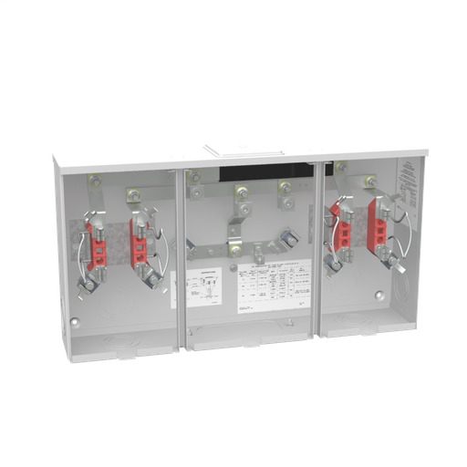 Product image for Milbank U1252-X-KK-K1-PED 4 Terminal Ringless Large Closing Plate Horn Bypass 2 Position Single Connector 6-350kcmil Pedestal Mount Provision