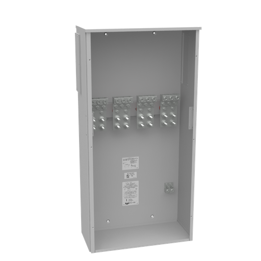 800 Ampere 3 Phase 600 Volt 24in-48in-11in Painted Steel Lift Off Screw Front .5-13 Studs 3 Lugs Per Landing 4-600kcmil 10k Ampere Interrupting Capacity