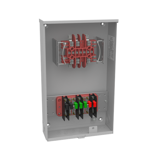 Product image for Milbank UC7478-O-81-NOE 6 Terminal Ringless Plain Top Test Switch Prewired Northeast Utility New England Area