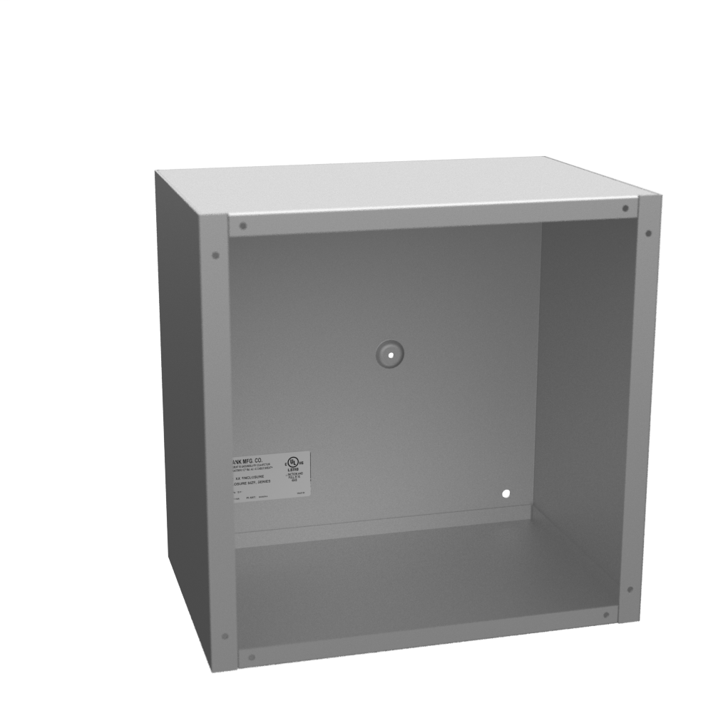 Product image for Milbank 12128-SC1-NK-NP 12x8x12 Screw Cover Type 1 UL Listed Steel No Knockouts No Paint Cover With Teardrop Slots Mounting Holes In Back