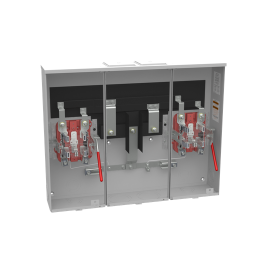 Product image for Milbank U2872-XT-HSP 5 Terminal Ringless 2 Large Closing Plates Lever Bypass 2 Position Stainless Steel Hasp