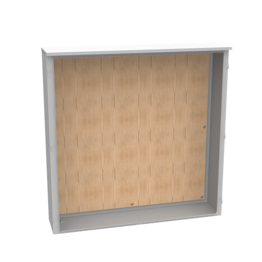 Product image for Milbank 606013-CT3R-WB 60x13x60 Hinge Cover Type 3R UL Listed Steel No Knockouts ANSI 61 Gray Double Doors Wood Back Board Installed Handle On Right Padlocking 3 Point Handle Drip Shield Unistrut Inst