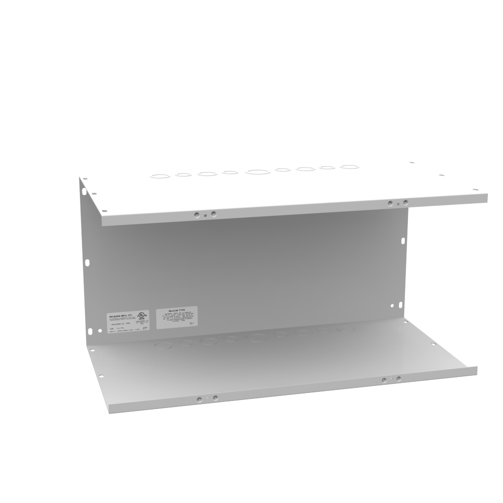 Product image for Milbank 121224-GSC1 12x24X12 Screw Cover Wireway Type 1 UL Listed Steel Knockouts ANSI 61 Gray