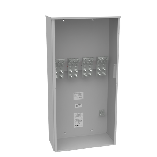 Product image for Milbank PB-038-NK 800 Ampere 3 Phase 600 Volt 24in-48in-11in Painted Steel Lift Off Screw Front .5-13 Studs 3 Lugs Per Landing 4-600kcmil 10k Ampere Interrupting Capacity No Knockouts