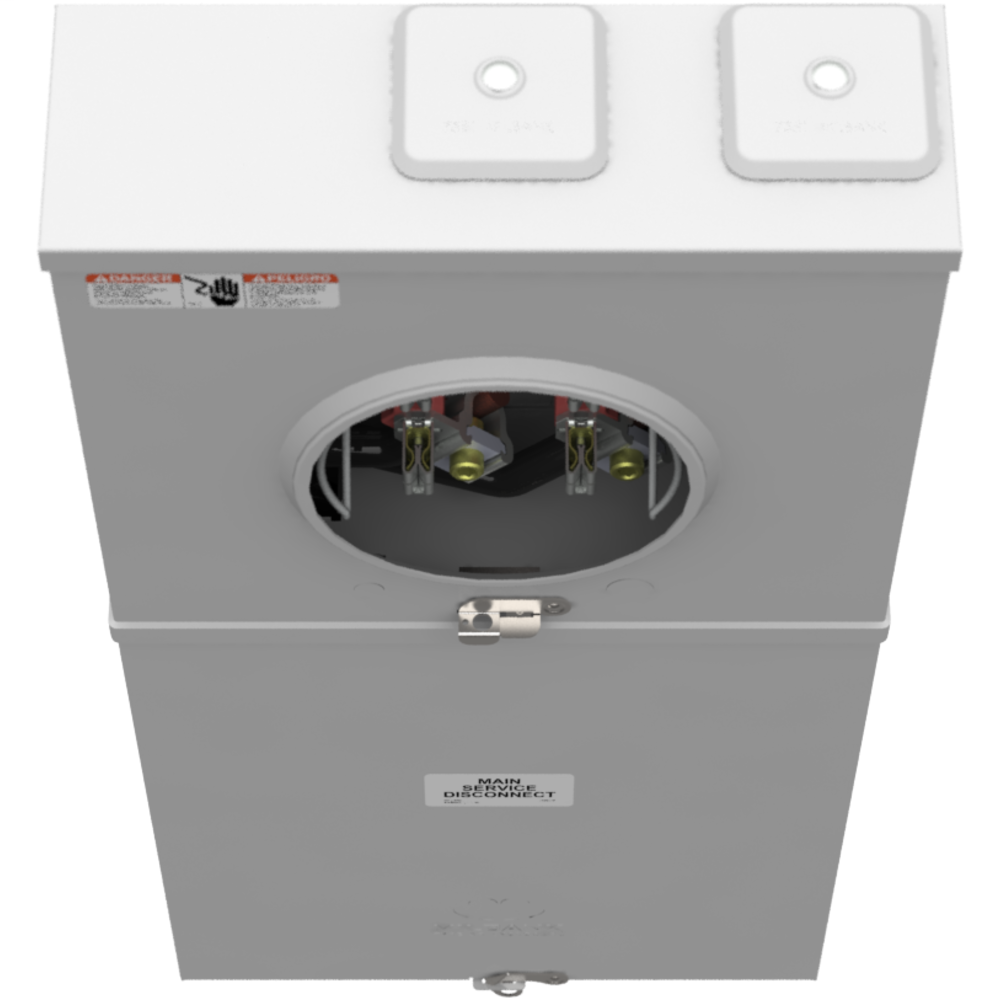 Milbank U5168XTL200 240 VAC 200 Amp 4Terminal 8 Circuit Ringless