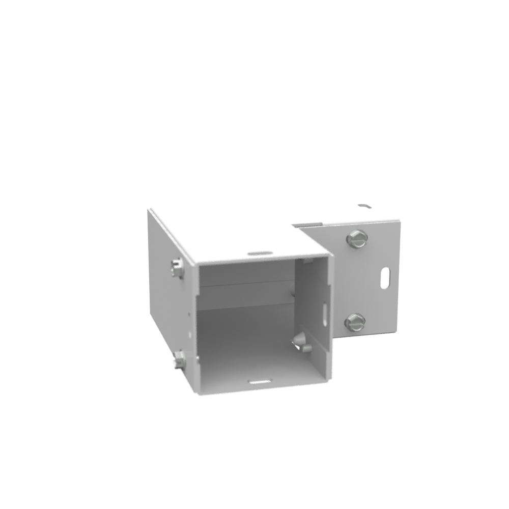 Product image for Milbank 22L90C 5.063x2.5x5.063 Wireway Elbow 90 Corner ANSI 61 Gray Steel