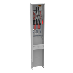 Milbank U9107-O 11 x 58 x 6 Inch 600 VAC 100/200 Amp 7-Terminal Ringless Lever Bypass Meter Pedestal