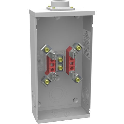 Milbank U4517-DL-M4 600 VAC 200 Amp 4-Terminal 1-Phase 1-Position Ring Type Overhead Meter Socket