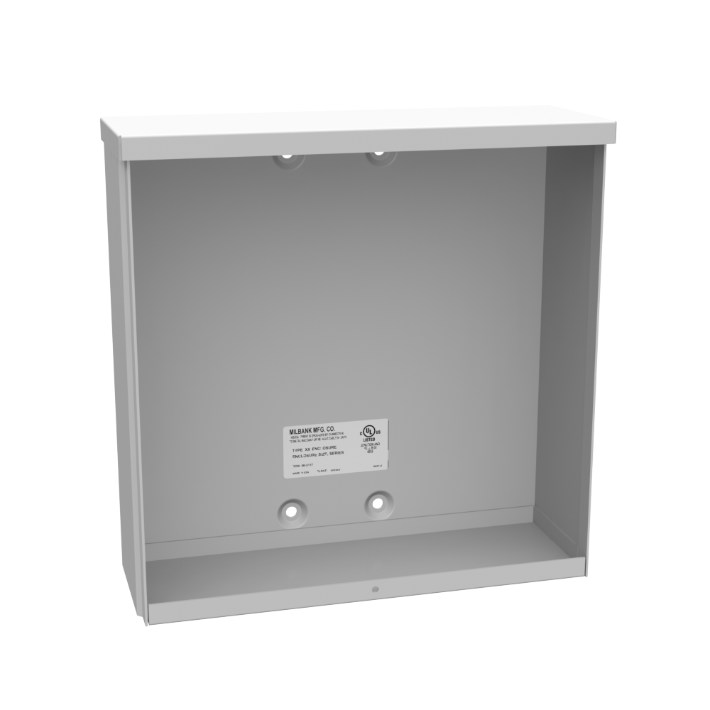 Milbank 10118 12124-SC3R-NK 12 x 12 x 4 Inch NEMA 3R Gray Polyester Powder Coated G90 Galvanized Steel Screw Cover Junction Box Milbank 10118 12124-SC3R-NK 12 x 12 x 4 Inch NEMA 3R Gray Polyester Powder Coated G90 Galvanized Steel Screw Cover Junction Box