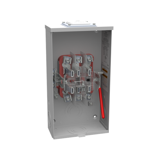 Product image for Milbank U9700-RXL 7 Terminal Ringless Large Hub Open Adapt To Small Closing Plate Lever Bypass Overhead