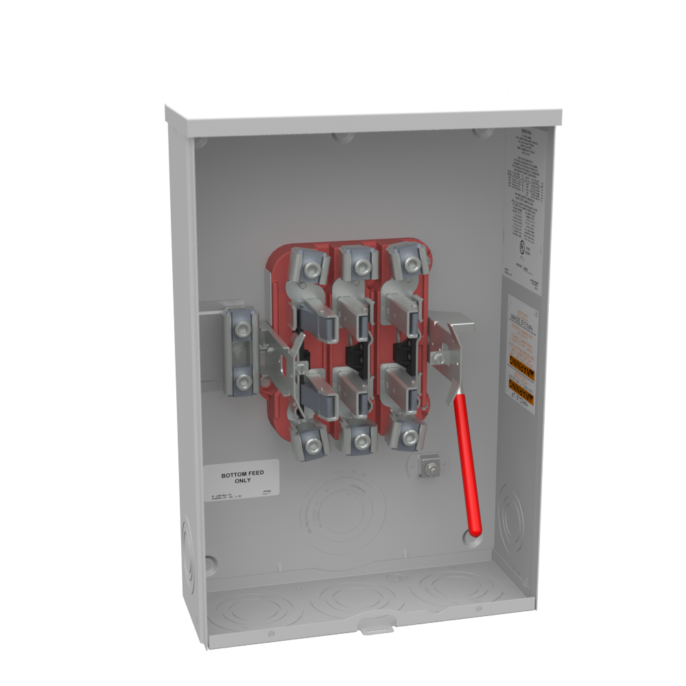 Milbank U2046O 600 VAC 200 Amp 7Terminal 3Phase 1Position Ringless