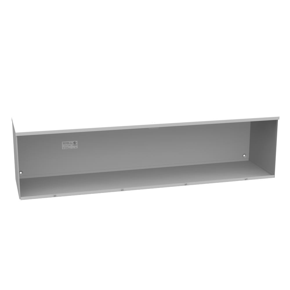 Product image for Milbank 121248-GSC3R-NK 12x48x12 Screw Cover Wireway Type 3R UL Listed Steel No Knockouts ANSI 61 Gray Quad D Knockout For Lock