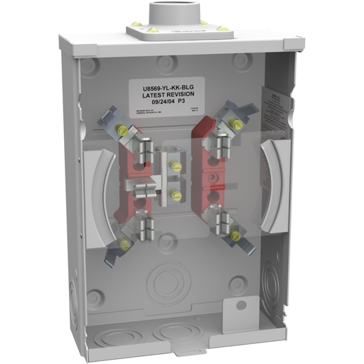 Product image for Milbank U8569-YL-KK-BLG 5 Terminal Ringless 1.25 In Hub Horn Bypass 7-8 In Barrel Lock Ground With Bracket Provision
