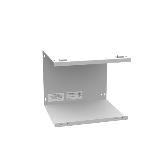 10x12x10 Hinge Cover Wireway Type 1 UL Listed Steel No Knockouts ANSI 61 Gray