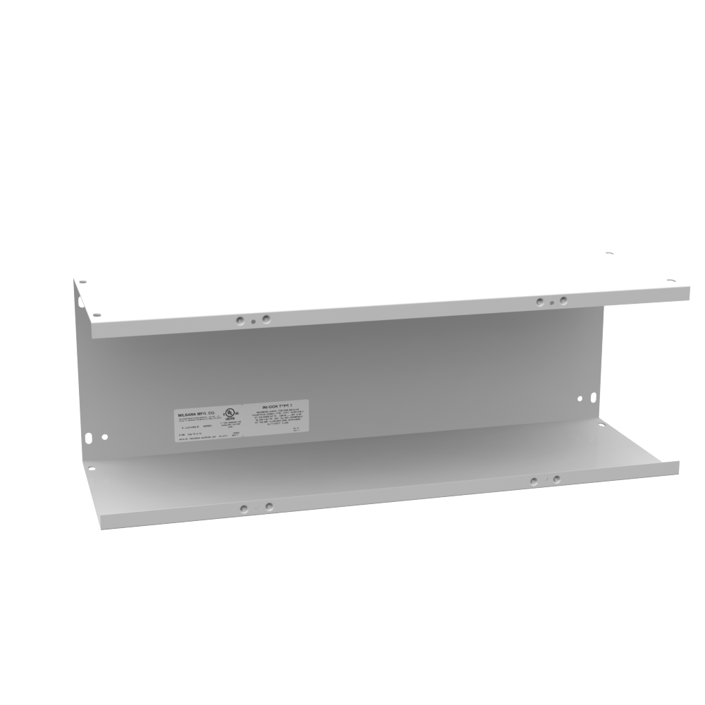 Product image for Milbank 8824-GSC1-NK 8x24X8 Screw Cover Wireway Type 1 UL Listed Steel No Knockouts ANSI 61 Gray
